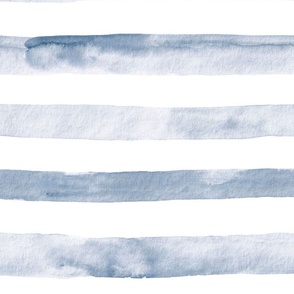 21" Watercolor stripes in light blue - horizontal 