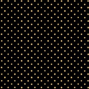 Deco Daisy Coord - yellow & black watercolor polka dots