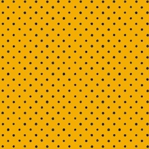 Deco Daisy Coord - yellow & black watercolor polka dots