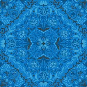 Blue floral tiles