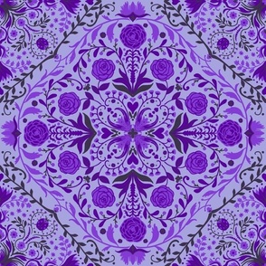 Floral tiles in violet 