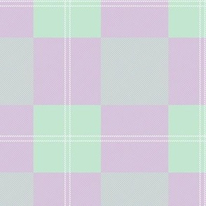 Nineties basic fat check design trendy tartan plaid texture mint green lilac purple spring