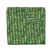 Bamboo forest on jade green