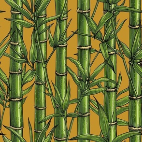 Bamboo forest on mustard