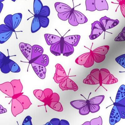 Butterflies - MEDIUM (Dressmaking & Apparel) - Multi Pink Purple Blue