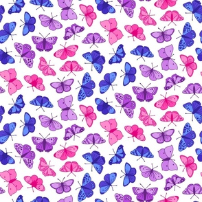 Butterflies - MEDIUM (Dressmaking & Apparel) - Multi Pink Purple Blue