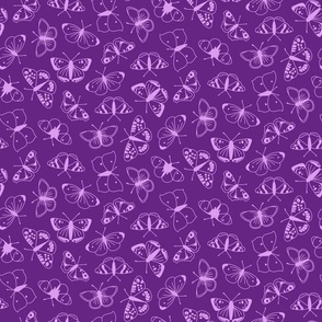 Butterflies - MEDIUM (Dressmaking & Apparel) - Bright Purple