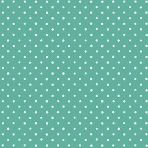 Deco Daisy Coord - Mint & white watercolor polka dots