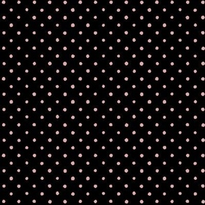 Deco Daisy Coord - Blush pink & black watercolor polka dots