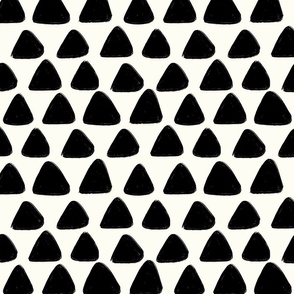 Boho Paint Block Triangle Shapes Black on White