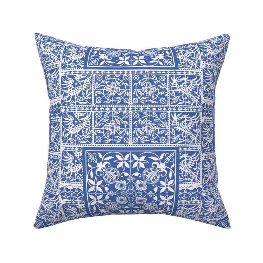 Medieval Lace Blue and White