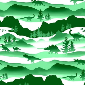 Whimsical Dino Wilderness - Emerald 