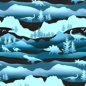 Whimsical Dino Wilderness - Inverted 