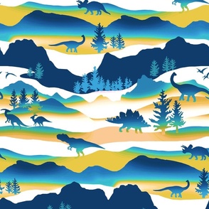 Whimsical Dino Wilderness - Ombre