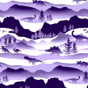 Whimsical Dino Wilderness - Violet 