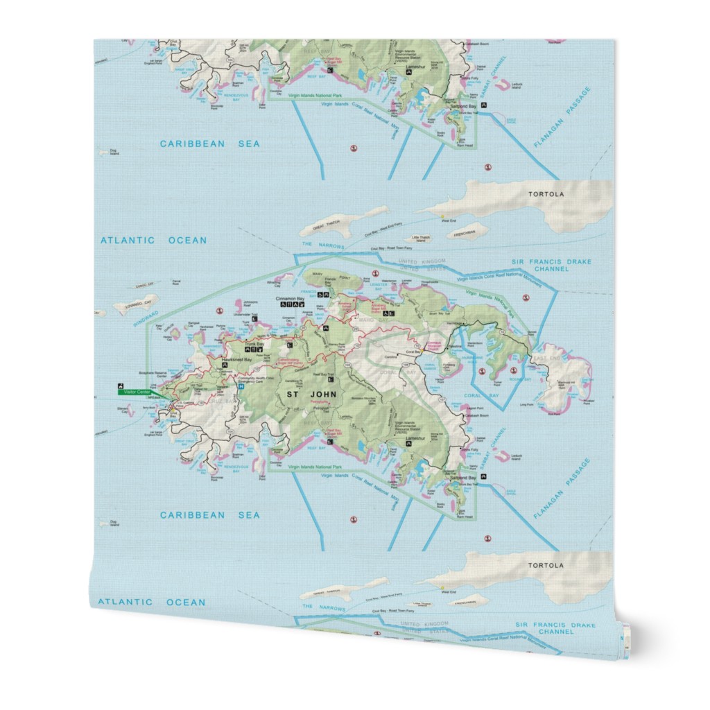 Virgin Islands National Park Map 