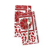 Talavera tiles red and white