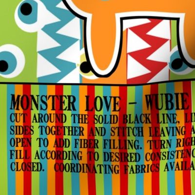 Monster Love Wubie Zombie plush