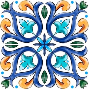 Mediterranean tiles,majolica,mosaic,