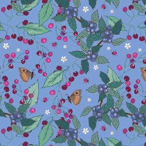 Cherries and Sloes Blue