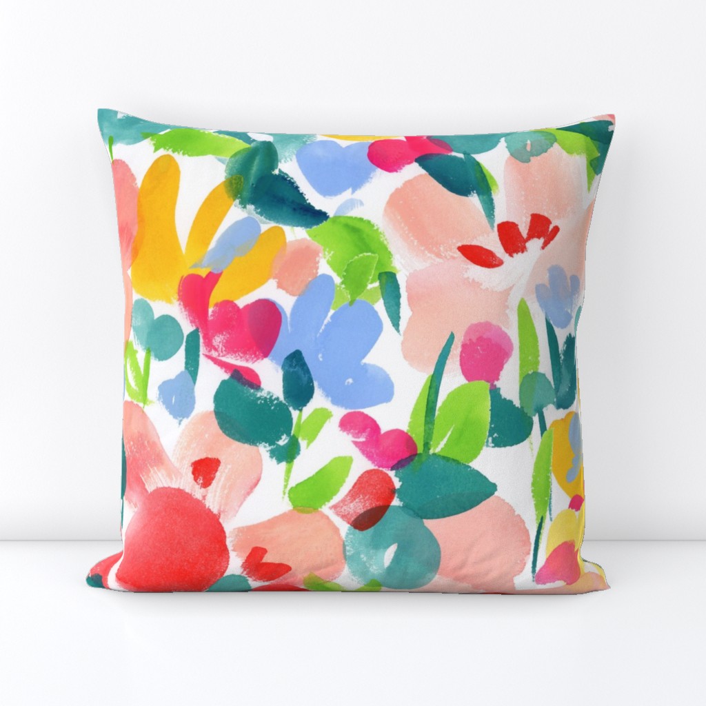 Bright Spring Florals Large red