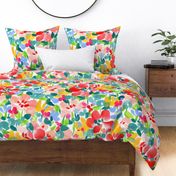 Bright Spring Florals Large red