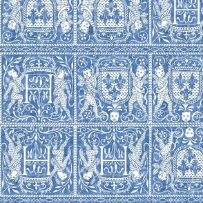 Blue and White Medieval Lace