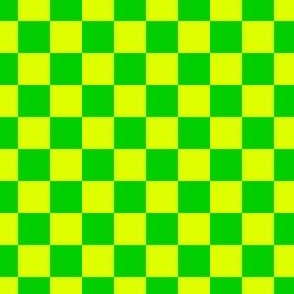 neon green checkerboard