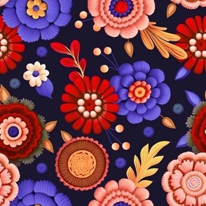 Passementerie embroidery flower 