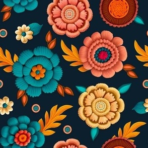 Passementerie embroidery flower 