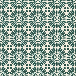 Folk Tile - Dark Green (Small)