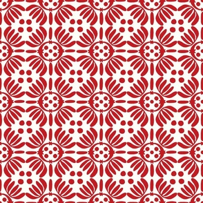 Folk Tile-Red (Small)