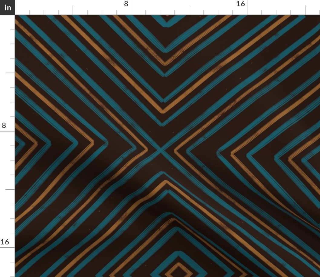 Diamond Lines In Modern Tropical Colors