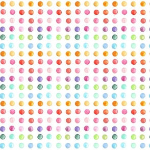 Rainbow Circles on White - medium