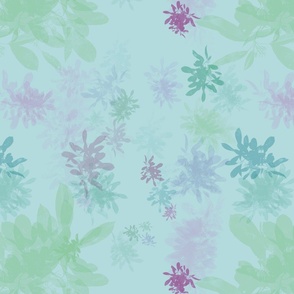 Moody Floral Mint Green