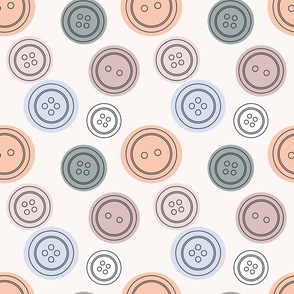 pastel colored buttons