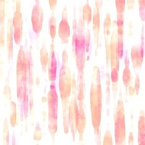 Watercolor Raindrops in peach and pink