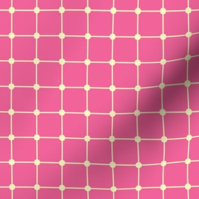 Dot Grid in Bright Pink