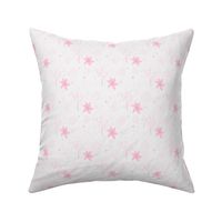 Spring Lily | Pink Florals on White | 8x8 | Small Size