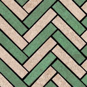 Herringbone Tile - verdigris