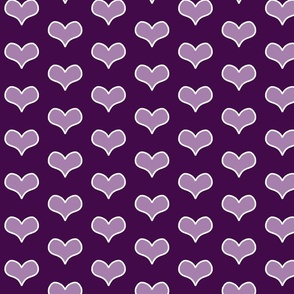 light purple heart with white trim 