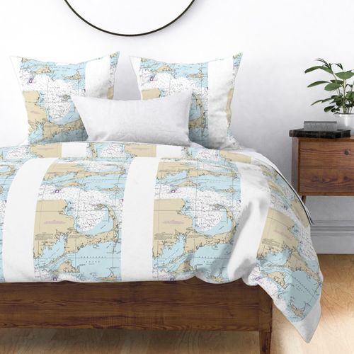 Cape Cod Nautical Map Fabric Spoonflower   14519840 Cape Cod Nautical Map By Cape Cod Maps And More 