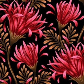 Daisies - Red / Olive