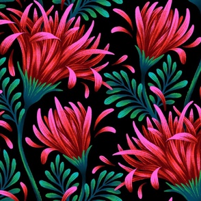 Daisies - Red / Green / Black