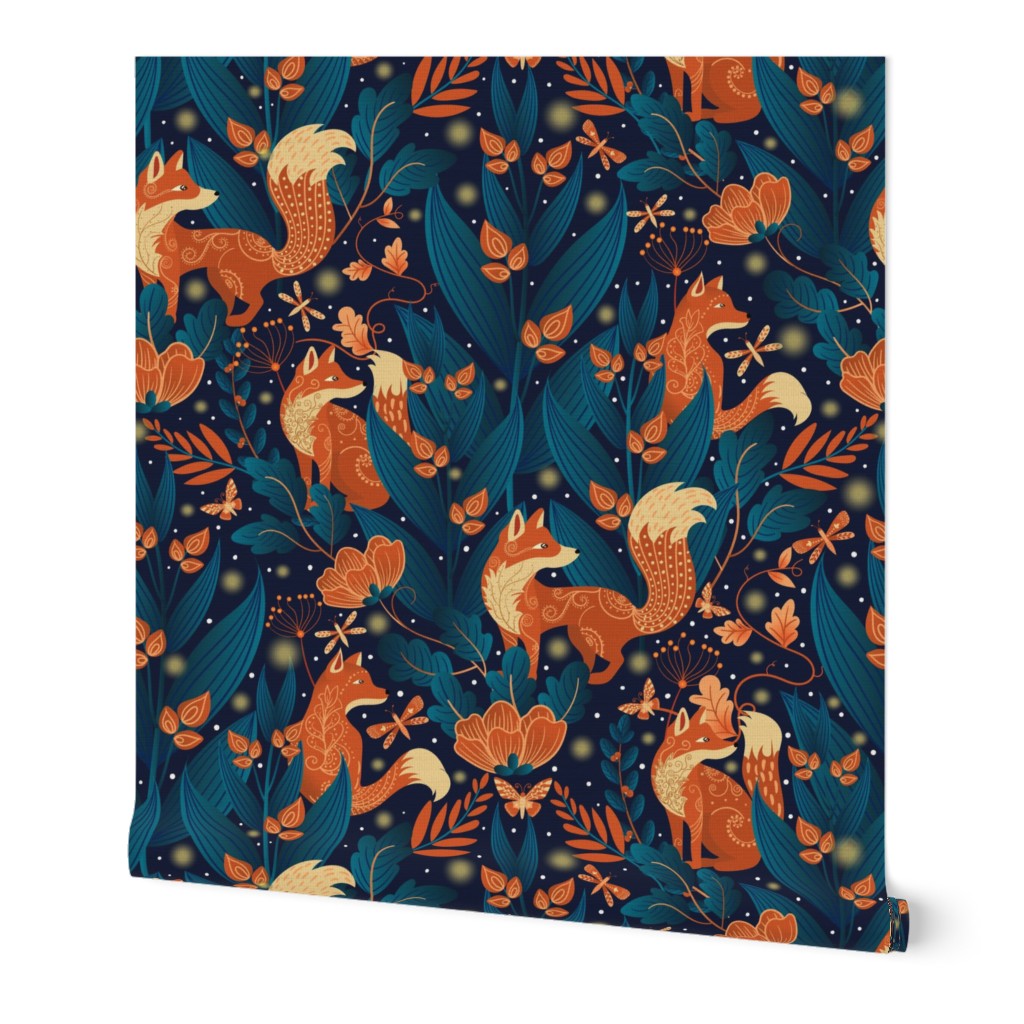Hidden Whimsical night foxes
