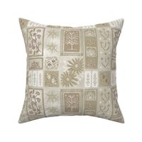 Garden tapestry - neutral taupe