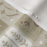 Garden tapestry - neutral taupe