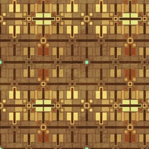 Art Deco Honey Picnic Plaid