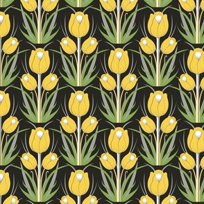 Tulips seamless pattern. simple background. Modern flower design