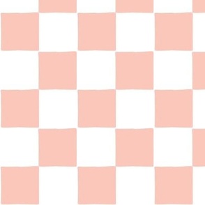 Pink and White Checkerboard Check